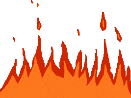 Forest Fire Cooking Sticker by Marcel Katz Dalí / The Art Plug