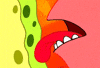 spongebob squarepants lick GIF