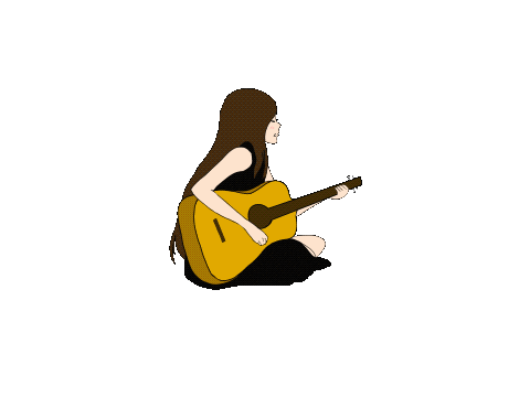 Girl Singing Sticker