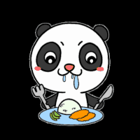 panda eat GIF