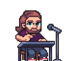 PapadosioOfficial pixelart arcade speakers synthesizer Sticker