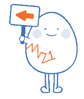 Click Here This Way Sticker by M21.hk