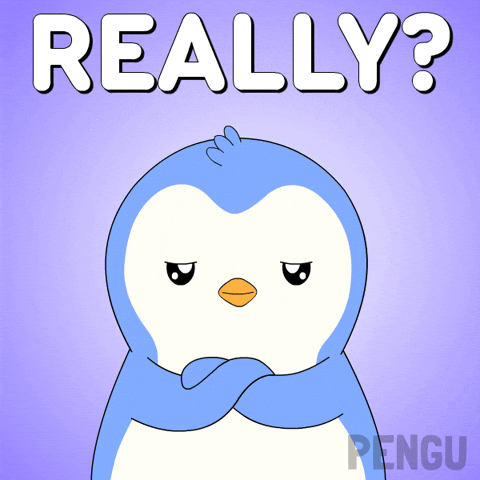 Suspicious Penguin GIF by Pudgy Penguins
