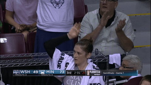 lindsay whalen playoffs GIF by WNBA