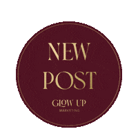 New Post Glowing Sticker by glowupmarketing