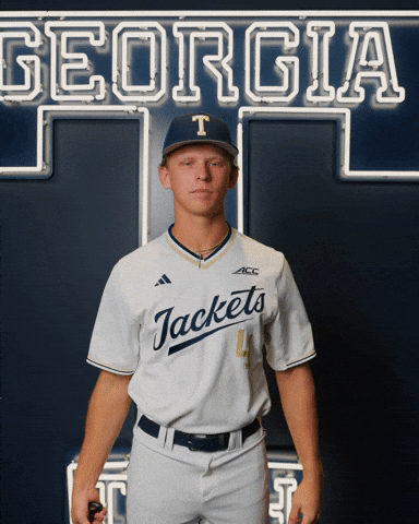 Georgia Tech Baseball GIF by Georgia Tech Yellow Jackets