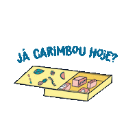 Carimbo Sticker by Veio na Mala
