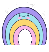 Rainbow Hello Sticker