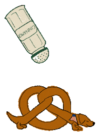 Lucyloveschocolate cinnamon pretzel sausage dog weiner Sticker