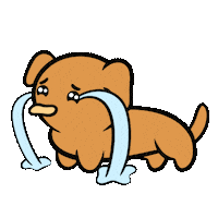 Sad Sausage Dog Sticker