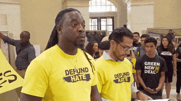 news protests defund ice defund hate GIF