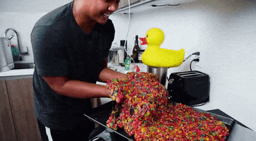 diy giant fruity pebbles krispies GIF by Guava Juice