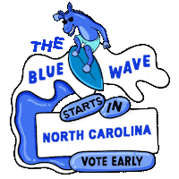 Vote Early Joe Biden Sticker by Creative Courage