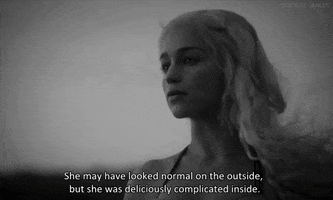 sad black and white GIF