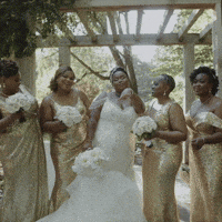 Bride is showing off her ring