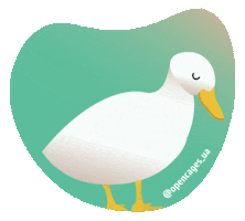 opencages_ua animals duck animal rights animal welfare Sticker