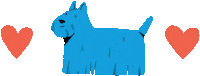 Scottish Terrier Love Sticker by Sarah Capon