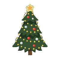 Christmas Tree Art Sticker
