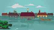 scared water GIF by South Park 