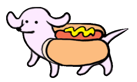 Hot Dog Sticker by Stefanie Shank