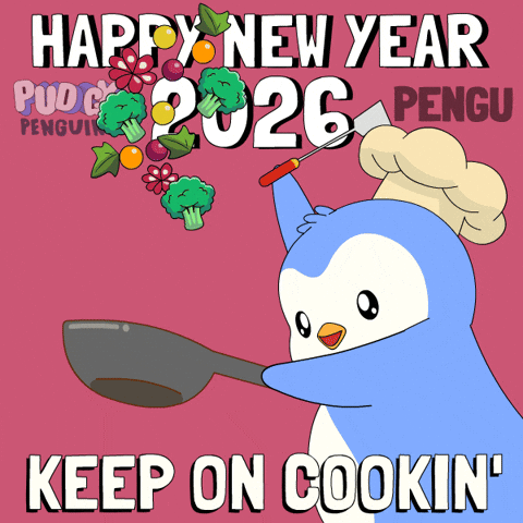 New Year Penguin GIF by Pudgy Penguins