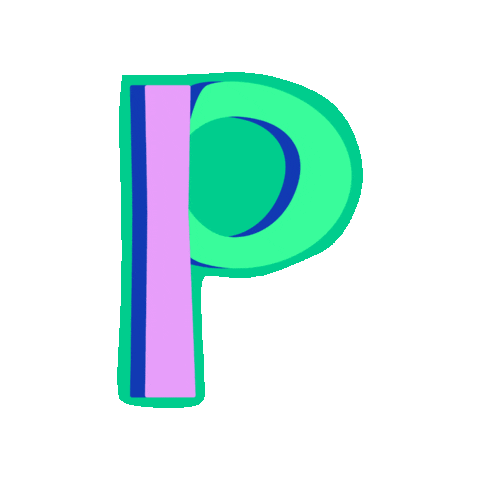 SignoritaChocolita green typography purple wiggle Sticker