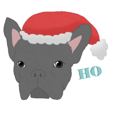Merry Christmas Dog Sticker by iriskristen