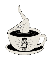 Cup Of Coffee Sticker by buddhabeanscoffee