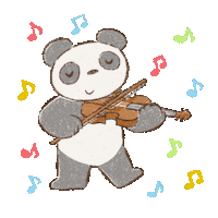 Panda Violin Sticker