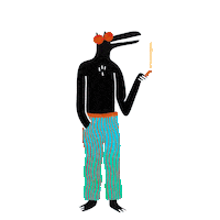 Party Smoking Sticker by Mirjam Debets