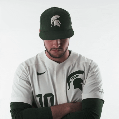Go Green Home Run GIF by Michigan State Athletics