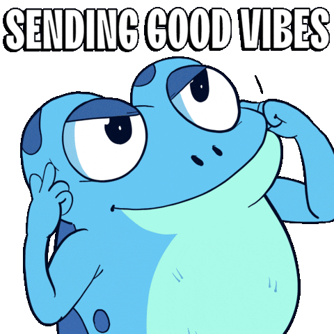 Good Vibes Sticker by Croakey