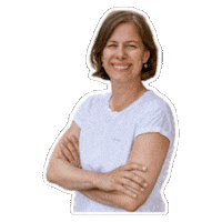 JannetteKneisel smiling proud self portrait jannette kneisel Sticker