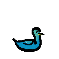 Duck Watercolor Sticker