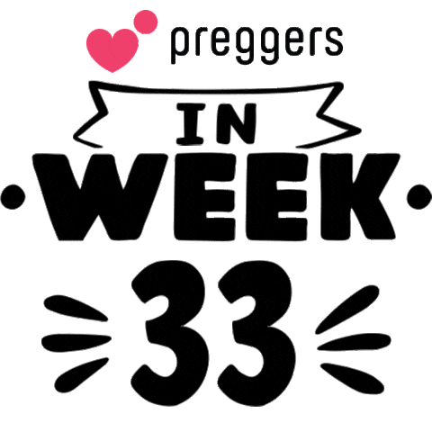 Pregnancy 33 Weeks Sticker by Preggers