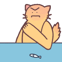 Angry Cat Huai Sticker