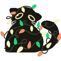 Cat Christmas Sticker