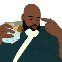 Om Nom Eating Sticker by crwnking