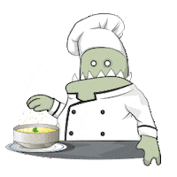 Chef Behemoth Sticker by Churly's