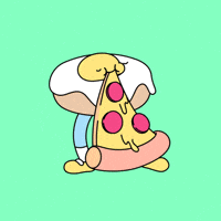 Hungry Pizza Time GIF by doodles