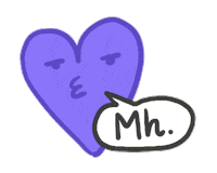 Eledraws love heart ugh smiley Sticker