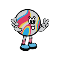 socialbutterflyrach cartoon illustration pink blue Sticker