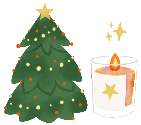 Christmas Tree Candle Sticker