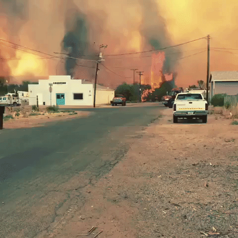 Arizona Wildfire Burns Near Homes