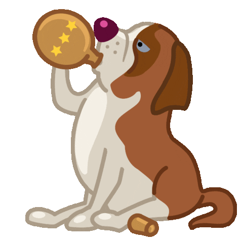 Drunk Dog Sticker by Iconka