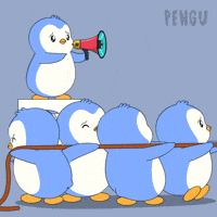 Huddle Up Lets Go GIF by Pudgy Penguins