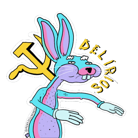 Cartoon Coelho Sticker by MonaDesenhando
