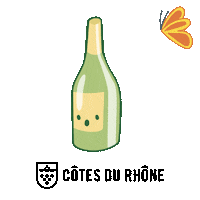Happy White Wine Sticker by Côtes du Rhône Wines