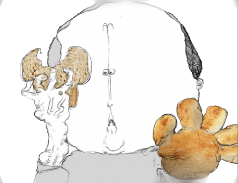 Zombies Bread Sticker by Alex Boya