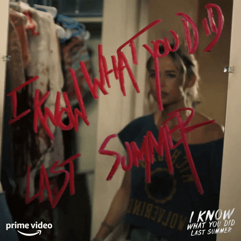 Lipstick Mirror GIF by I Know What You Did Last Summer